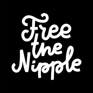 Download Free the nipple. Sticker for social media content. Vector hand drawn illustration design on black background. Doodle style label, poster, t shirt print, post card, video blog cover for free