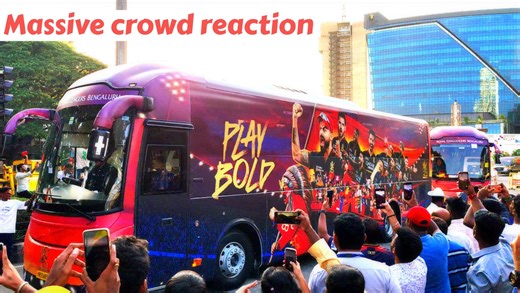 Insane Crowd as RCB Team Bus Reaches Chinnaswamy! 🔴 | Bengaluru Goes Wild | CSK vs RCB 2025 #RCBBus #KohliRCB #RCBvsCSK #ChinnaswamyStadium #IPL2025 #RCBTeamEntry #RCBMatchDay #BengaluruBuzz #RCBFans #RCBForever #ViratKohli #CSKvsRCB2025 #RCBVibes | South Tube