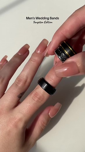 Say ‘I Do’ with our Tungsten Men’s Wedding Bands, crafted to last a lifetime 💕 #mensjewelry #weddingbands #tungsten | Jewlr