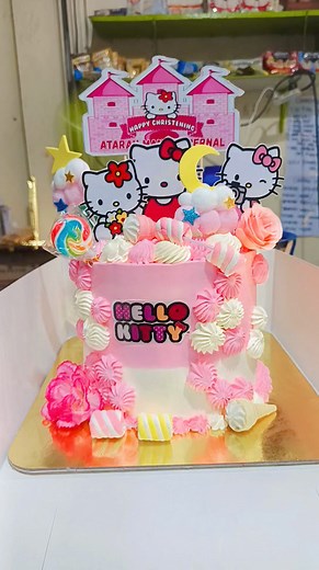 Hello Kitty Cake Design #everyonefollowers #cakedecorating #cakedesign #fbreelsviral #everyone #highlights #hellokitty | Hanz Fuentebella Ferrer Berja
