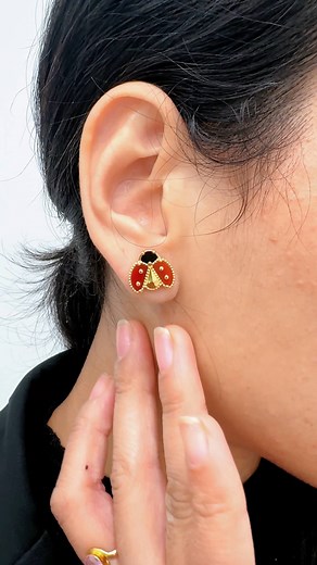 1.4K views |  Add a touch of whimsy to your style with our adorable Ladybug Earrings. #reelsfbシ #reelsvideoシ #rbdiamondjewellers #ShopNow #ladybugearstud #goldearstud #Sydney #rbdiamondaustralia | RB Diamond Jewellers, Sydney | Facebook