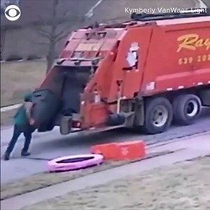 CAUGHT ON CAMERA: Watch the hilarious moment a garbage man takes a quick break to jump on a discarded trampoline. | On vines | Facebook