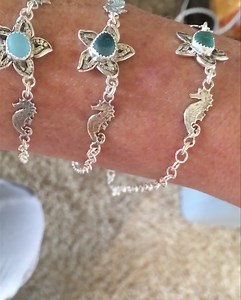 3 more adorable starfish and seahorse anklets finished up. Just need to get them listed on my website. Today or tomorrow. | Art of Sea Glass