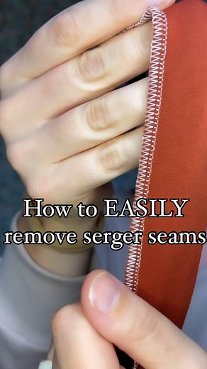 Serger seams are SO easy to remove. Did you know this trick? | Amelia McCall