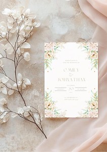 Two Page Wedding Invitation | Editable Canva Template - Etsy Canada