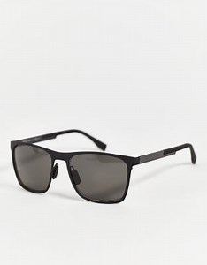 Hugo Boss classic square sunglasses in matte black | ASOS