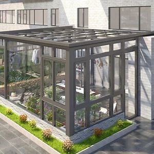 [Hot Item] Insulating Tempered Lowes Glass Sunrooms Sun Room Curved Aluminium 2 Level Outdoor Aluminum Alloy Glass Sunroom