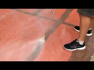 VERY SATISFYING POWER WASHER REMOVING PAINT!