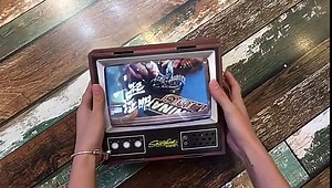 Yuemengxuan Retro Screen Mobile Phone 3D Magnifier Vintage Bracket Projector Enlarged Video HD Screen for Movies Videos Mini TV (Black, One Size)