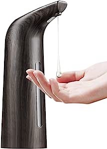 Automatic Soap Dispenser Touchless, Touchless Soap Dispenser w/Infrared Motion Sensor, Automatic Hands-Free Soap Dispenser IP67 Wterproof, Auto Dish Soap Dispenser for Kitchen Bathroom, 400ml, Brown