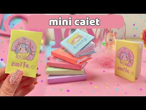 DIY MINI CAIET DRĂGUȚ - SUPER IDEI DE TRUCURI DIN HÂRTIE - TRUCURI DE ȘCOALĂ