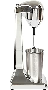 Single Head Milkshake Maker Machine, Commercial Electric Smoothie Blender Stainless Steel, Smoothie Ice Cream Mixer for Commercial and Home(Silver)