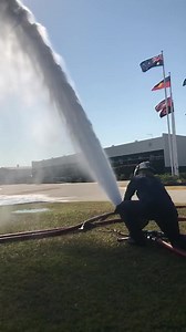 16K views · 212 reactions | TRIVIA TUESDAY 勞 This Fire and Rescue Service recruit is learning how to operate a ground monitor. What’s a ground monitor, you ask? It allows a greater volume of water to be used on a fire, as opposed to the normal hose on a truck. It could be used on long-duration fires, like those at scrap yards or factories, and can even be left unattended to free up firies. | Queensland Fire Department | Facebook