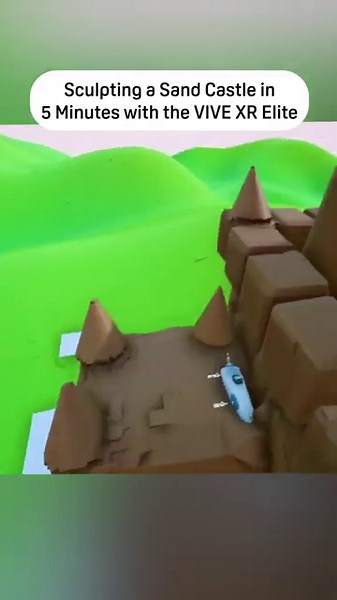 Sandcastle sculpting in VR! 🏰