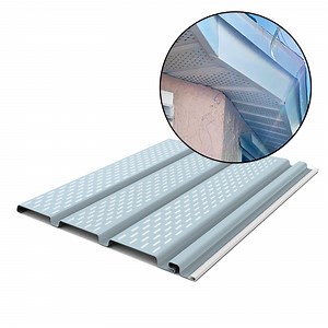 [Hot Item] Sky Blue Color Square PVC Vinyl Vented Soffit Eave Spandrel Panel