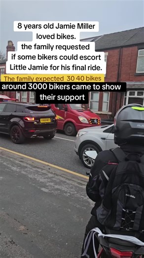 Thousands Join Bike Escort for Little Jamie's Funeral