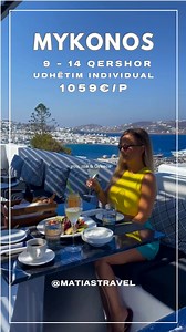 📍Mykonos 1059€/p 🗓️Nisje 9 - 14 Qershor 📌Mykonos Essence - Adults Only 4* Në çmim përfshihet : -Fluturimi vajte ardhje nga Tirana -Akomodimi në hotel -Sherbimi: Mengjes Darke -Çantë Shpine 8 kg Në çmim nuk përfshihet : - Transferta aeroport hotel - Taksat Kontakt : 📞 355 69 99 61 122 WhatsApp 📞 355 69 26 71 211 WhatsApp 📍Facebook: Matias Travel & Tours 📍Instagram: @matiastravel ✉️Email :matiastravelbus@gmail.com 📪Adresa : Pranë Stadiumit Dinamo, sipër Piceri Saporita, në katin e 2-të, Ti