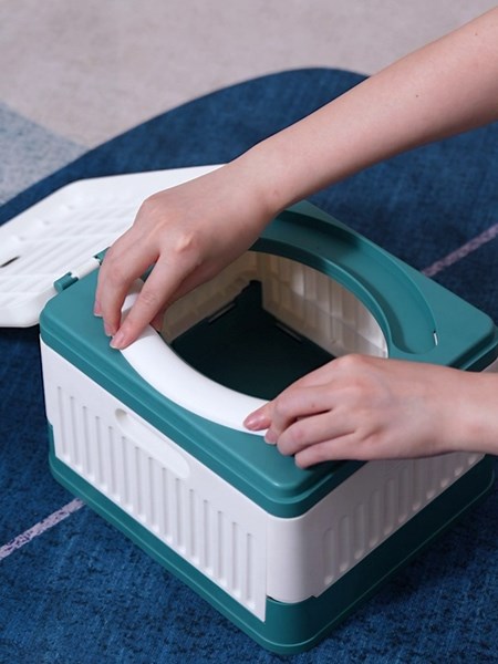 Foldable Potty, Portable Potty for Toddler Travel,Mobile Folding Baby Potty Training Toliet Seat, Baby Toilet Potty Chair for Car Camping Indoor Outdoor (Orange)