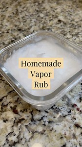 Looking for healthier swaps? This homemade vapor rub is super easy to make and contains much healthier alternatives to most vapor rubs. I use coconut oil because it is great for your skin and can help reduce inflammation in the body. It also offers antibacterial properties. Ingredients: 1 Cup coconut oil 20 Drops of eucalyptus essential oil 10 Drops of peppermint essential oil Directions: Combine everything and mix completely. We use peppermint and eucalyptus for this recipe but you can always a