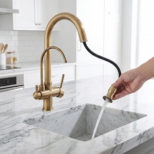 Antique Brass Pull Out Kitchen Faucet Dual Function Water Purifier Hot Cold Mixer Tap 360 Degree Swivel Modern Kitchen Sink - Etsy Canada