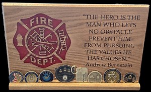 Fire Department Challenge Coin Holder and Plaque - Etsy