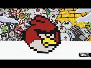 Minecraft Pixel Art - How To Make a Angry Bird by Garbi KW