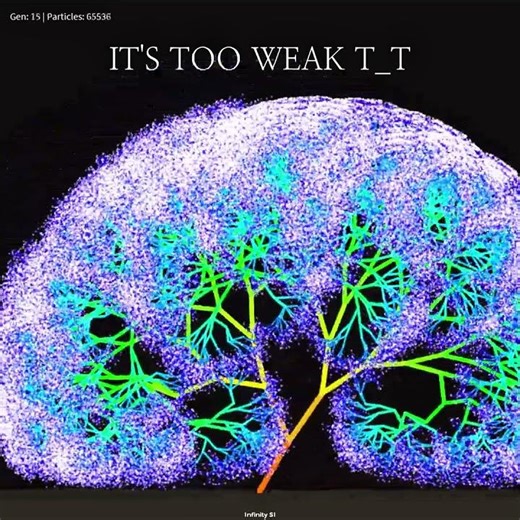 A fractal tree with big dreams but small chances… 💔🌿 #shorts #fractal #tree