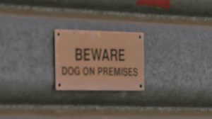 Beware Dog On Premises Sign Stock Footage Video (100% Royalty-free) 3981414995 | Shutterstock