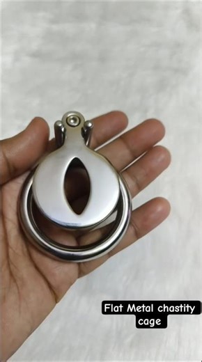 Flat Metal Chastity Cage with V-Cut | Breathable Steel Design | My Pleasure Toy India