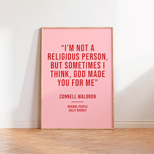 Normal People Print, Normal People Book Quote Print, Sally Rooney Normal People, Connell Quote Print, Unframed A5 A4 A3 Normal People Poster - Etsy Australia