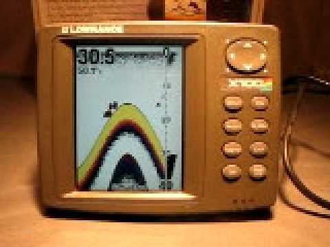 Lowrance x100c simulation test fish finder locator chartplotter gps