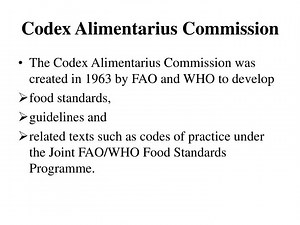 Codex Alimentarius Commission - SlideServe