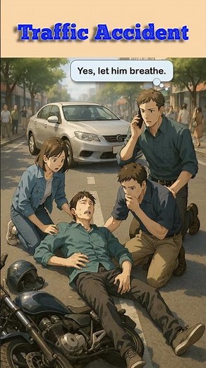 Learn English with Real-Life Situations – Traffic Accident #englishforbeginners
