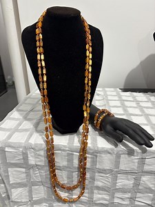 African Gold Men Long Neck Bead for All Occasions African Long Neck Beads With Bracelet - Etsy