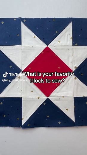 Nothing I love more than a sawtooth star. ❤️ leave your favorite block to see down below! 👇 #sewingtiktok #beginner #sew #fyp #quilting