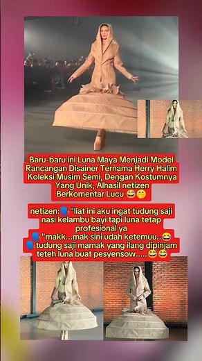 Baru-baru ini Luna Maya menjadi model rancangan disainer ternama, al hasil netizen... #beritaartis