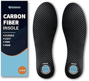 Carbon Fiber Insole (1 Pair) – Rigid Foot Plate for Hallux Rigidus, Turf Toe, Fractures, Morton Extension & Arthritis | Post-Op Shoe Alternative for Men & Women(10.04In-Women's9.5-10,Men's8.5-9)