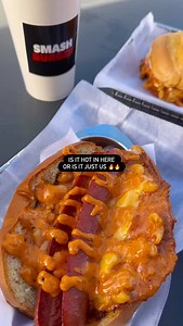 23 reactions | Careful getting too close… this one burns 掠  Menu items featured: Scorchin’ Cheesy Mac Big Dog 燎Scorchin’ Cheesy Mac Smash Scorchin’ Hot Tenders #Smashburger #BurnwithBenefits #BeliefisintheBite | Smashburger | Facebook