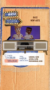 30K views · 113 reactions | Chegou novidade em móveis nas Lojas CEM!! O Rack New Arte é puro charme em estilo retrô. Ele tem 1,80cm de largura, 55cm de altura, 40cm de profundidade e suas cores neutras combinam com vários tipos de decoração, desde clássicos e minimalistas até ambientes bem descolados e coloridos. Um arraso, hein? Venha já garantir o seu!  | Lojas CEM | Facebook