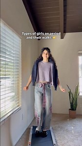 Types of girls on their period and their walks!Which one is you?!🤣#periods #girlfacts #girlproblems