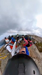 The Mullet Butthole Boogie 2.0! 19-way off exit 6 Kjerag, Norway; put together by @learntobasejump. Starring @samcarter_ @kinxton_caw and friends | Para Gear