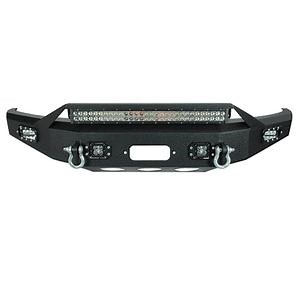 [Hot Item] Hot Sale Pickup Front Bumper for Ford F-150 4X4 Accessories Overland Black Steel Car Bumper with LED Light Bar (2015-2017)