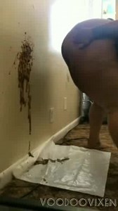 Explosive diarrhea on her own wall