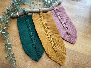 Macrame Feather Wall Hanging - Macrame Wall Hanging - Home Decor - Wall Hanging - Etsy UK