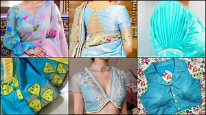 2.1K views · 80 reactions | Blouse Ka Design//Sky Blue Blouse Designs//New Blouse Design//Neck Design//Designer Blouse #sleeves | Beautiful Trends | Facebook
