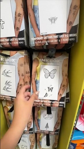 Julia brings us to Walmart to find our tattoos 💙💛 #tattoo #inkbox #walmart