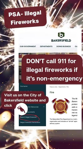 3K views · 14 shares | Report Illegal Fire Works! | Bakersfield Fire Department | Facebook