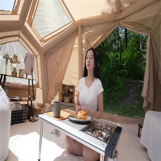 1.5K views · 16 reactions | Inflatable Tent Camping by the Riverside _ Nature Sounds ASMR Part 20 | Camping Aliza OnAir | Facebook