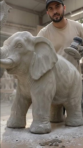 Cement Elephant Transformation 🐘 | From Plain Toy to Beautiful Flower Planter 🌸 (Satisfying DIY)