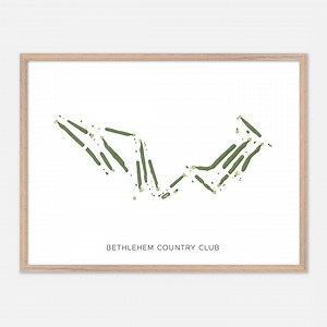Bethlehem Country Club à Bethlehem, New Hampshire - Carte aquarelle moderne | Cadeau de golfeur, oeuvre d'art murale de golf, impression d'affiche de golf - Etsy France